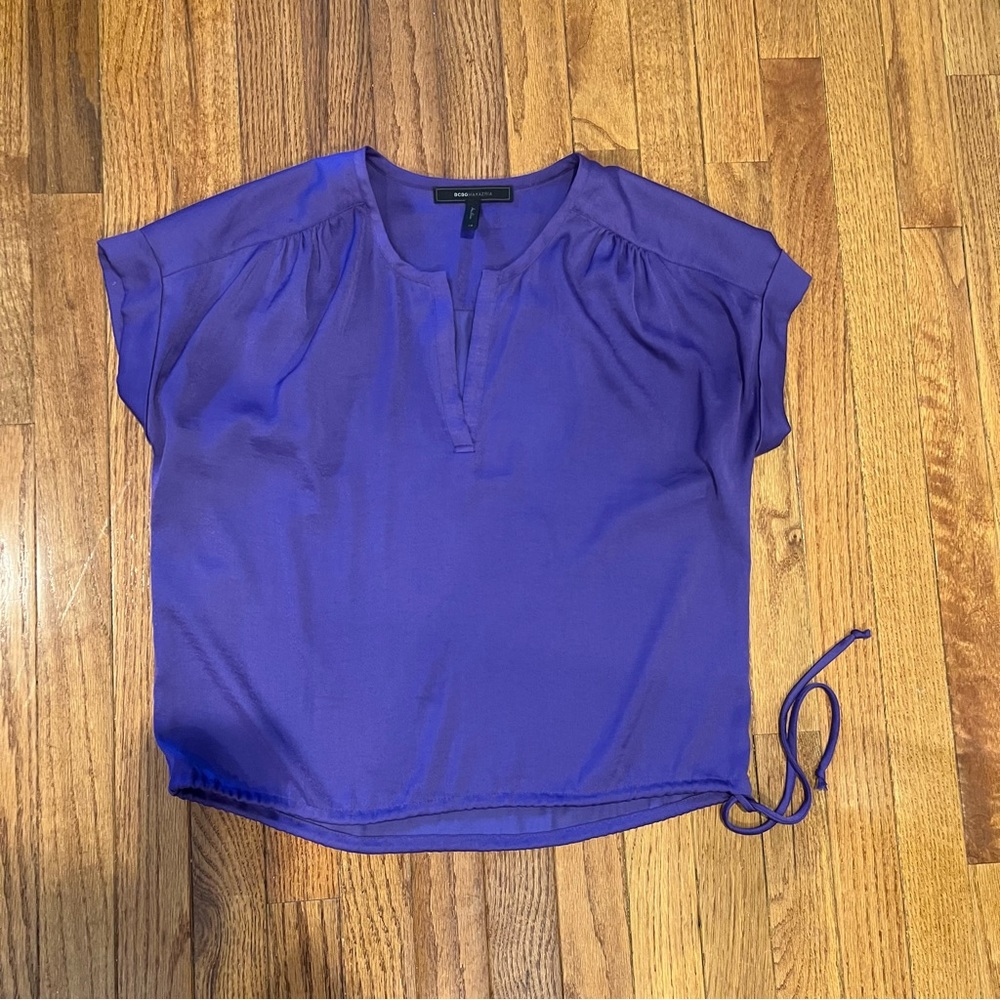 Bcbg Sverland Hi Lo V Neck Tunic Blouse